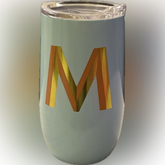 MONOGRAM GIFT NWT Dbl Wall Stainless Tumbler wLid A C D J K K L M N P R - Picture 9 of 13